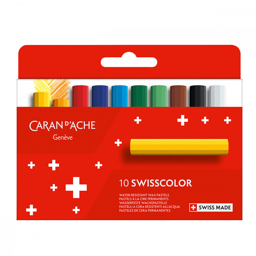 Pastel Wax Swisscolor Caran d’Ache 10 Cores